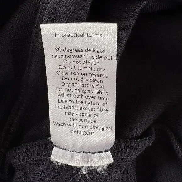 Saint + Sophia Putney Pull On Pants Size 12 Navy Blue Relaxed Straight Pockets - Picture 13 of 16